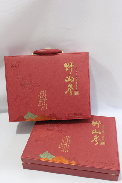野山参红皮盒方盒